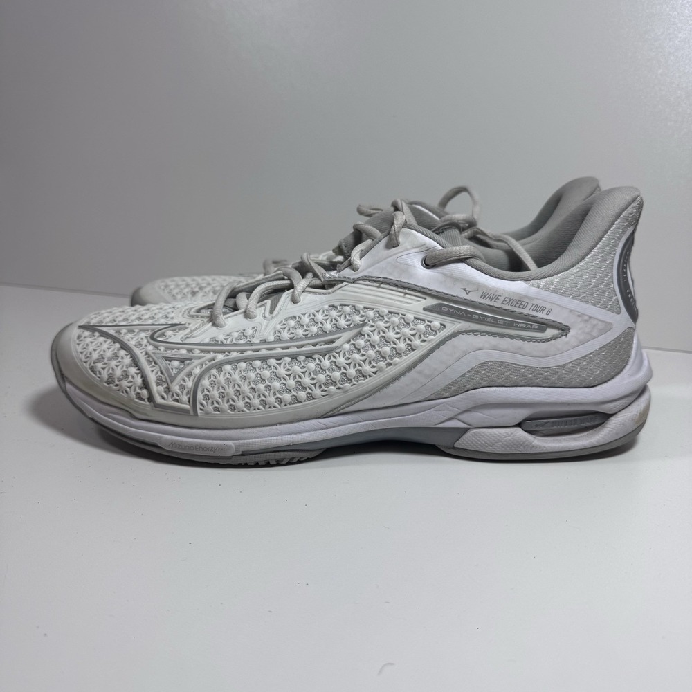 Mizuno Wave Exceed Tour 6 Shoes Womens 8 White Pickleball Tennis Sneakers